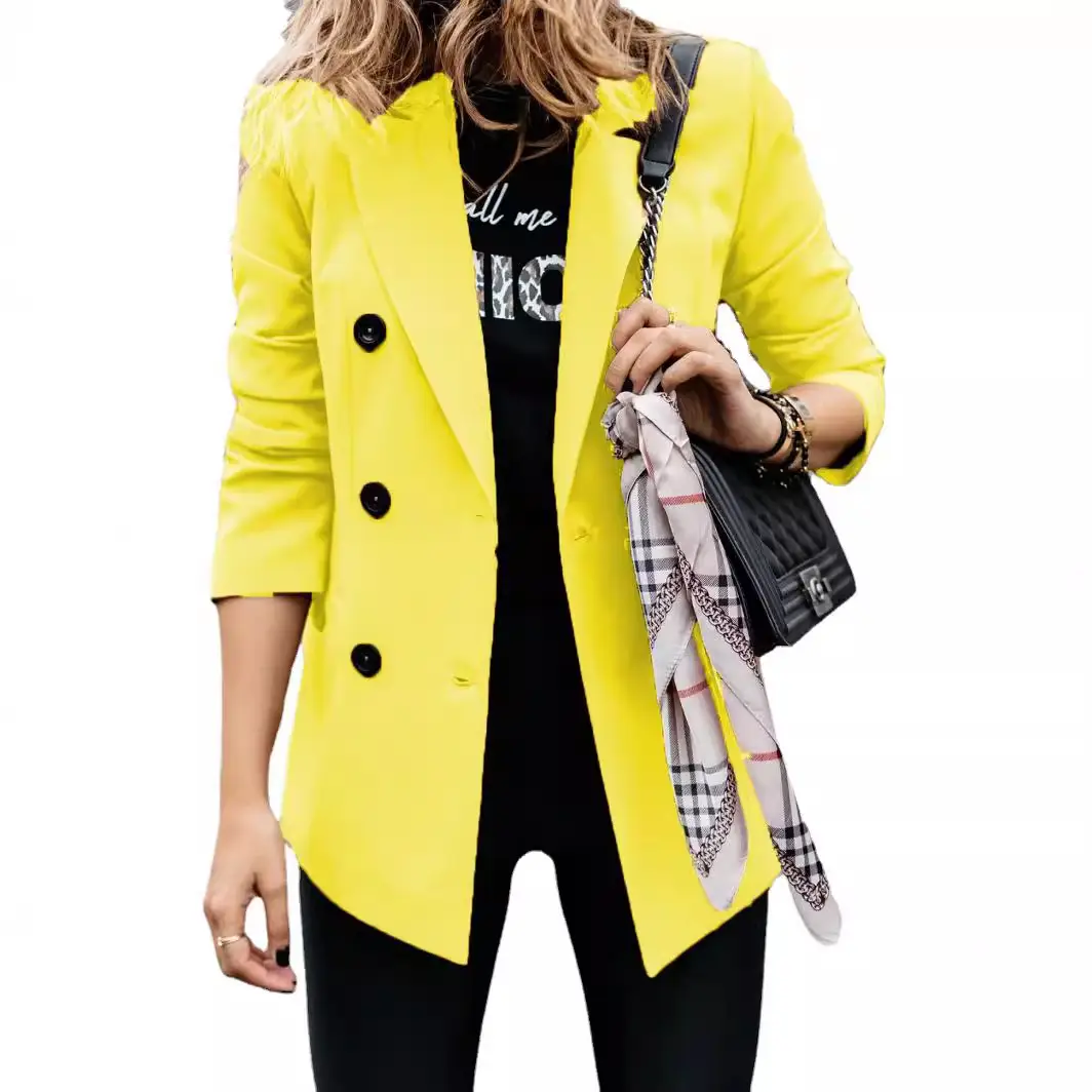Women's Pink Long Sleeve Button Suit Small Outwear - Image 16