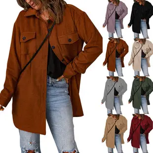 Women's Pink Long Sleeve Button Suit Small Outwear — feature 12
