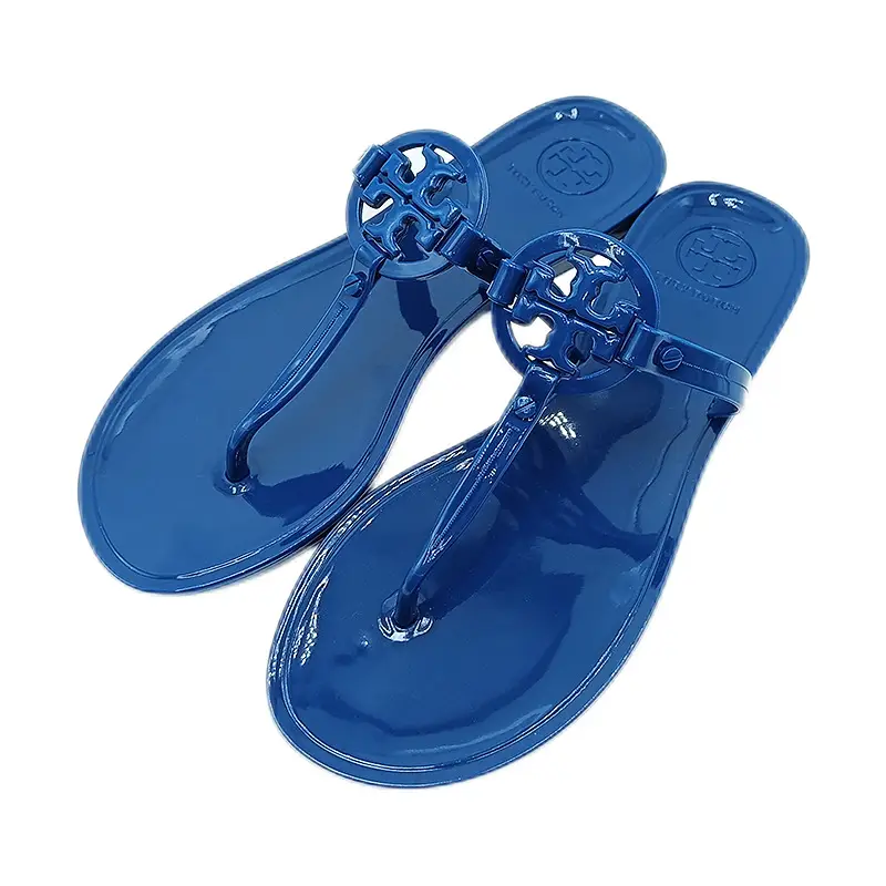 2025 Women's Pink Floral Jelly Flip Flops