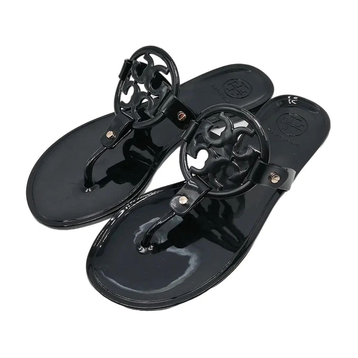 2025 Women's Pink Floral Jelly Flip Flops