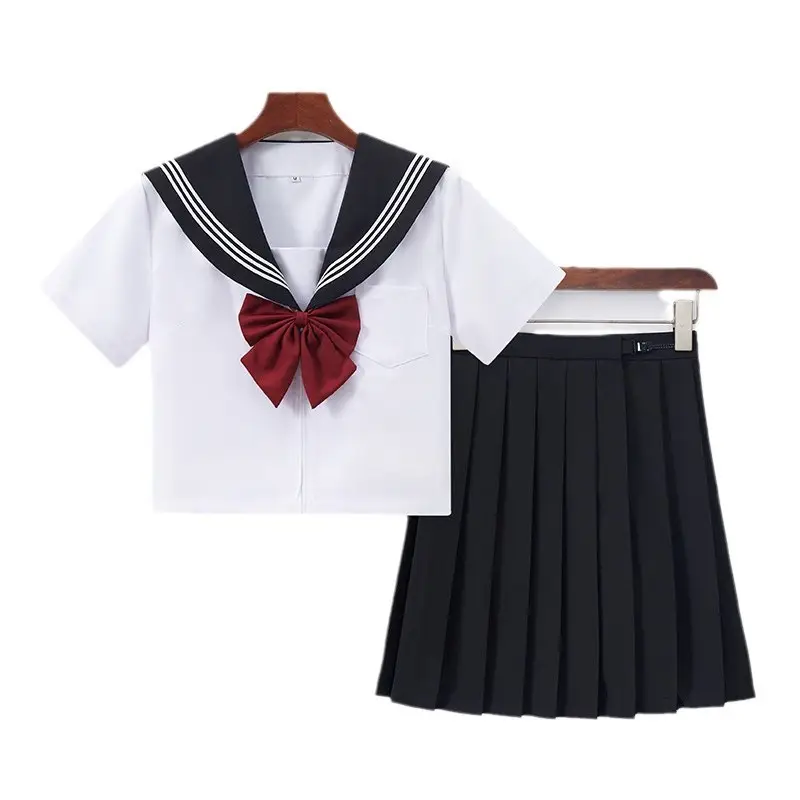 Black Pleated Sailor Skirt for School Use - Image 14