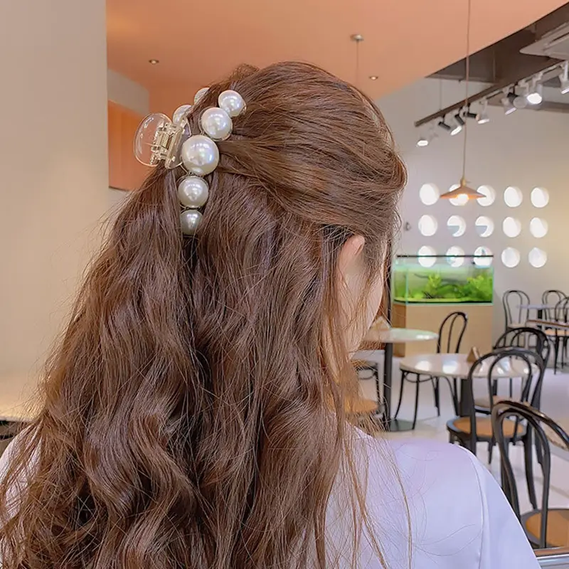 Pearl Hairpin Women's Back of Head Clip Summer Large - Image 14
