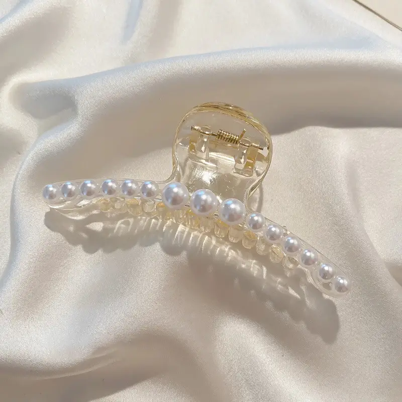 Pearl Hairpin Women's Back of Head Clip Summer Large - Image 7