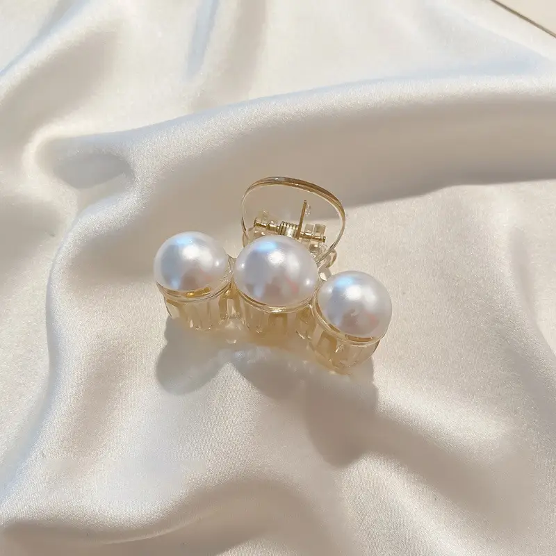 Pearl Hairpin Women's Back of Head Clip Summer Large - Image 9