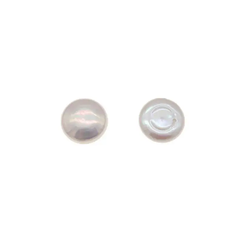 Non-Porous Strong Light Button Beads Freshwater Pearls Round Flat Single-Sided Threaded Ring Face Beads Jewelry Accessories - Image 8