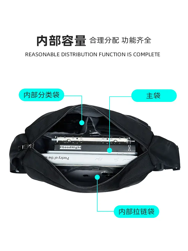 Men's Korean Style Shoulder Bag Grey 15x15x10cm