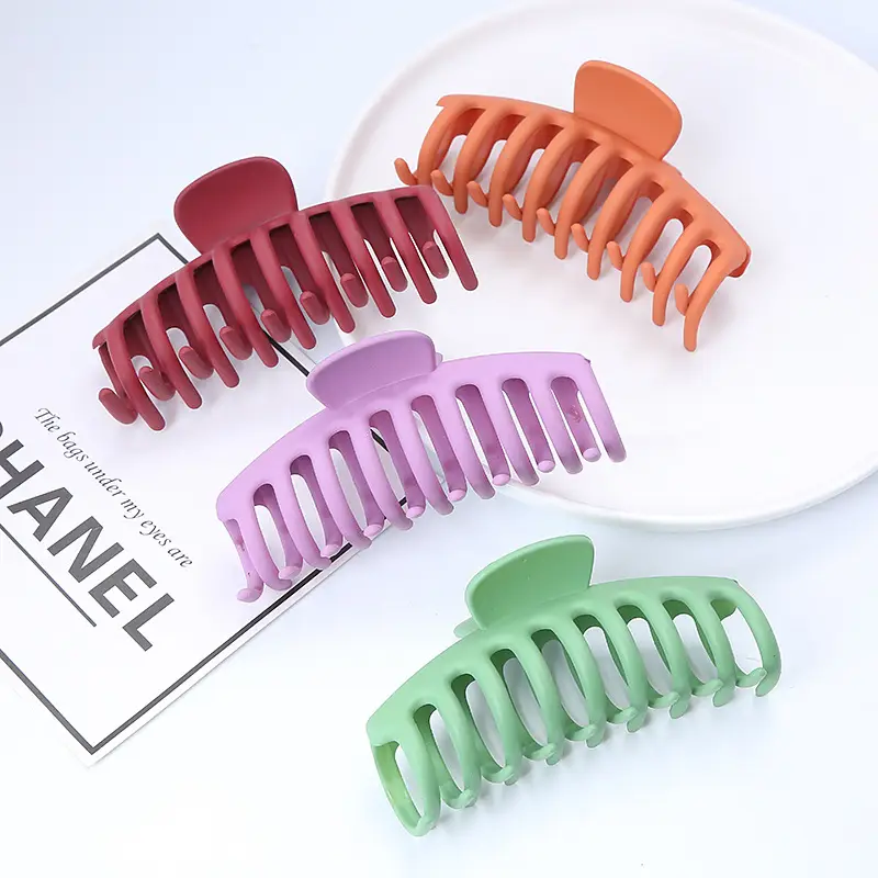 Matte Texture Hair Clips Large Exaggerated Keel Set of 4