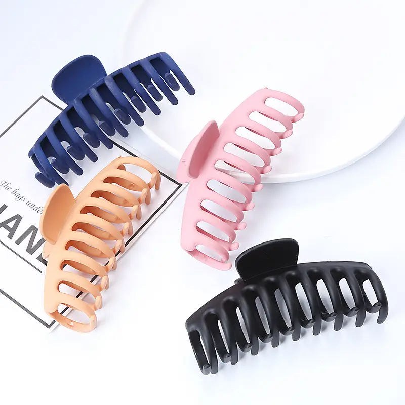 Matte Texture Hair Clips Large Exaggerated Keel Set of 4