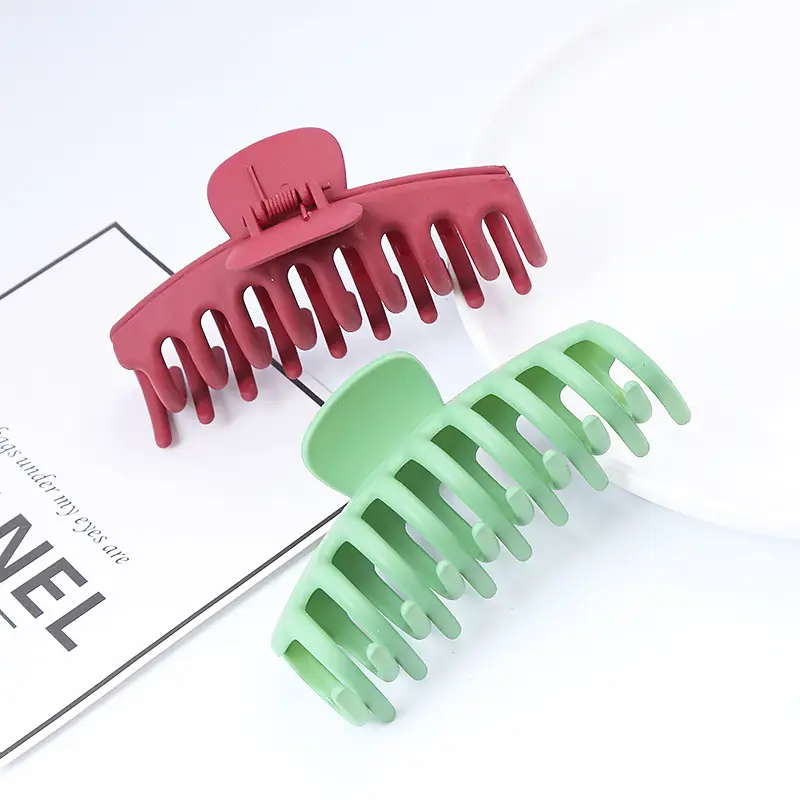 Matte Texture Hair Clips Large Exaggerated Keel Set of 4