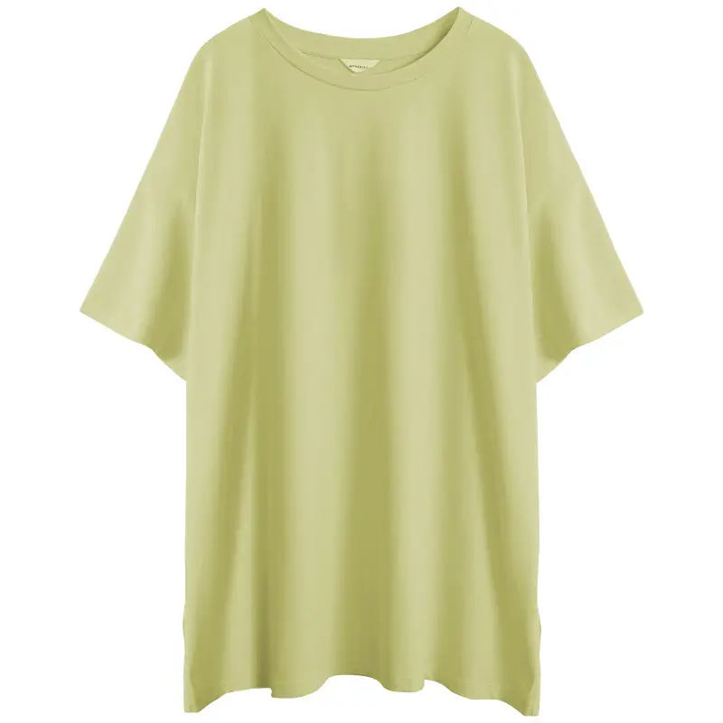 2025 Summer Loose T-Shirt Brown Brushed Cotton Couple - Image 2