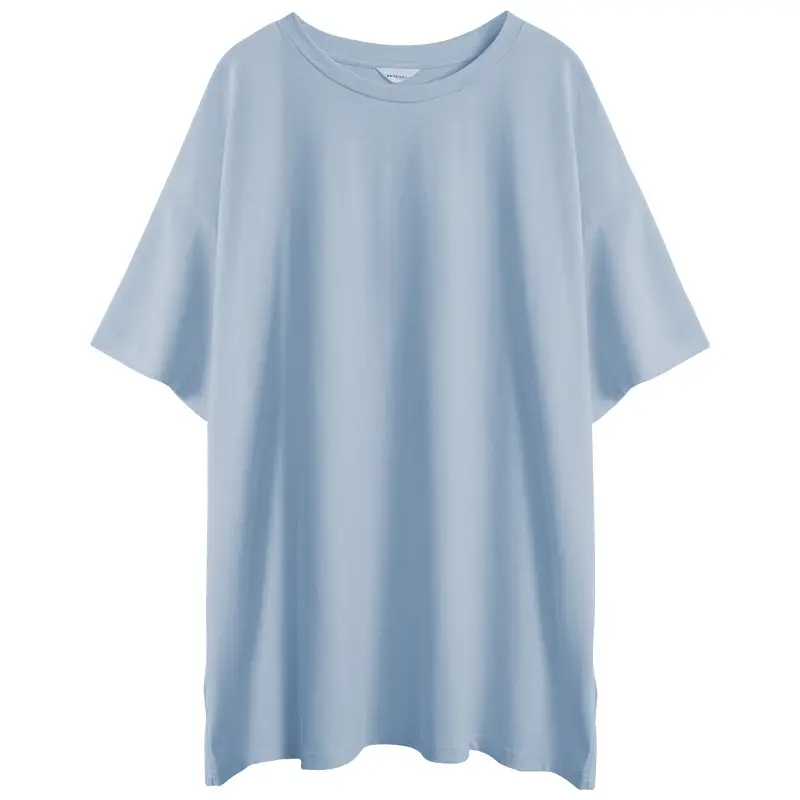 2025 Summer Loose T-Shirt Brown Brushed Cotton Couple - Image 4