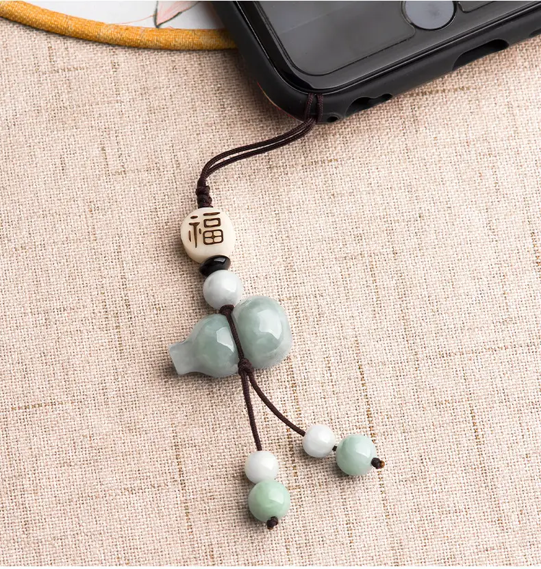 Chinese Style Jade Phone Pendant with "Fu" Design — feature 10