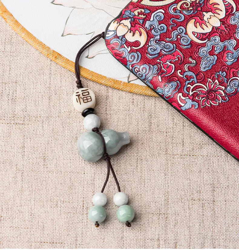Chinese Style Jade Phone Pendant with "Fu" Design — feature 11