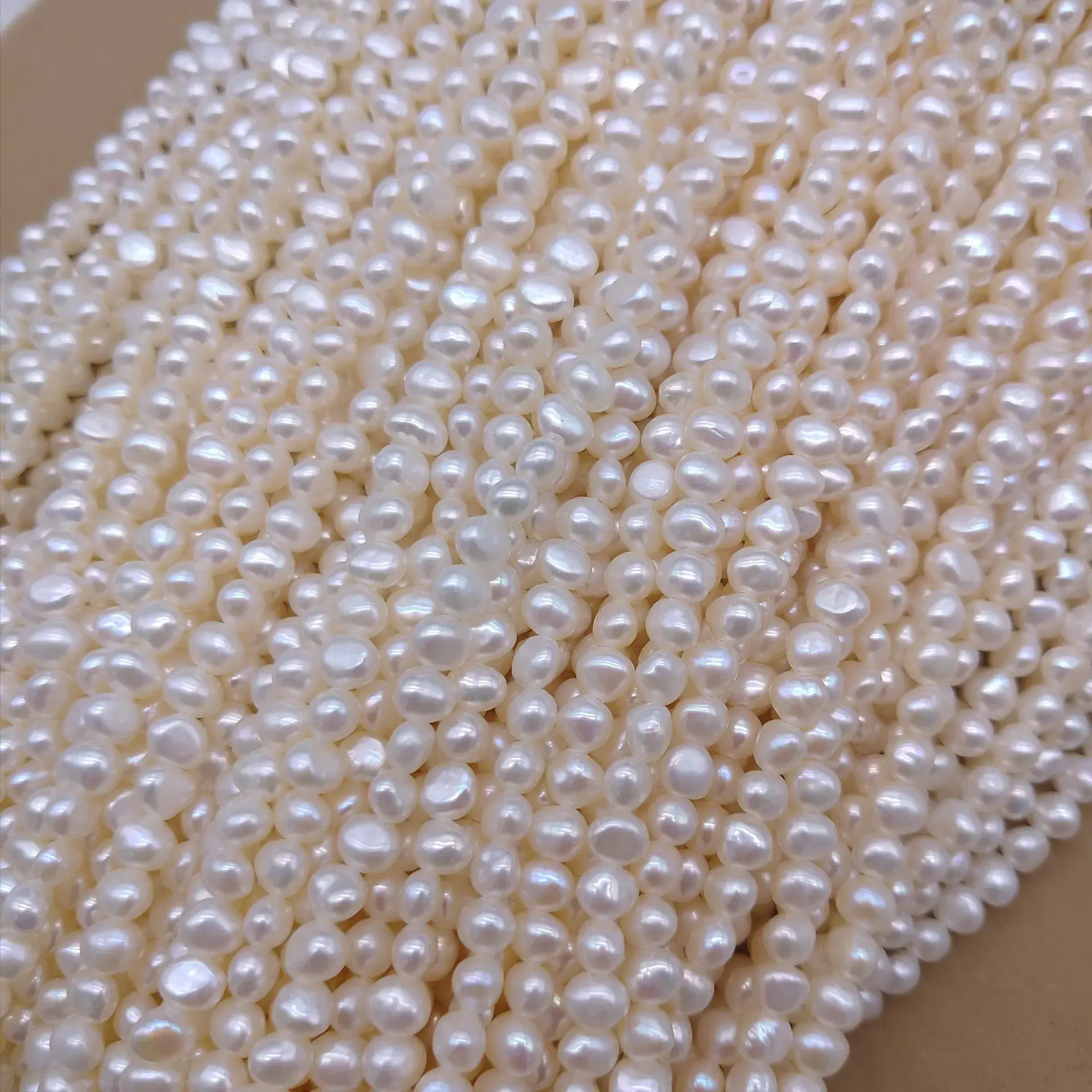 Cross Hole Pearl Bar DIY Jewelry Accessory 4-5mm