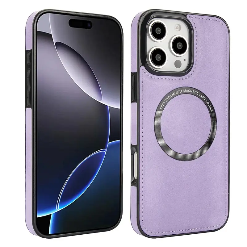 Magnetic Phone Case for iPhone 17 Pro Max Brown Leather - Image 12