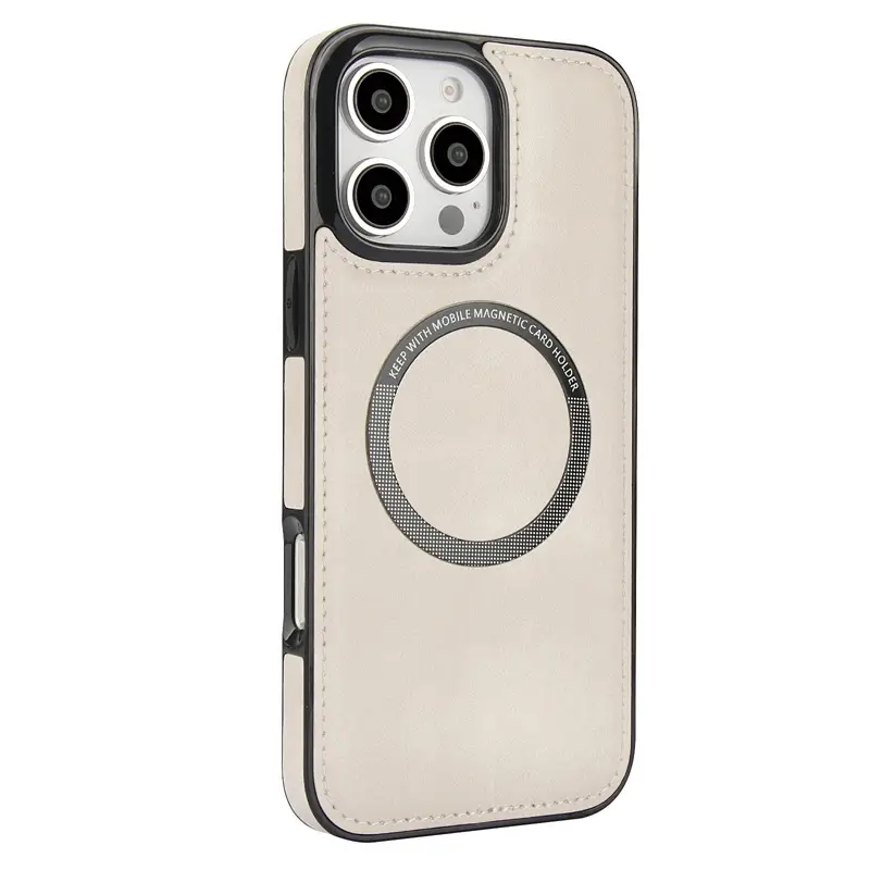 Magnetic Phone Case for iPhone 17 Pro Max Brown Leather - Image 4