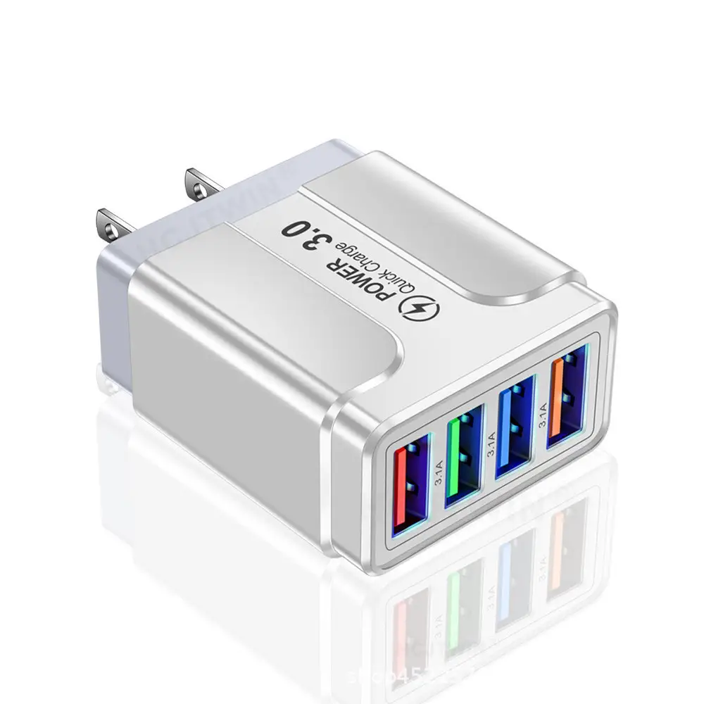 4 USB Color Charging Head LED Lamp 3.1A - Image 5