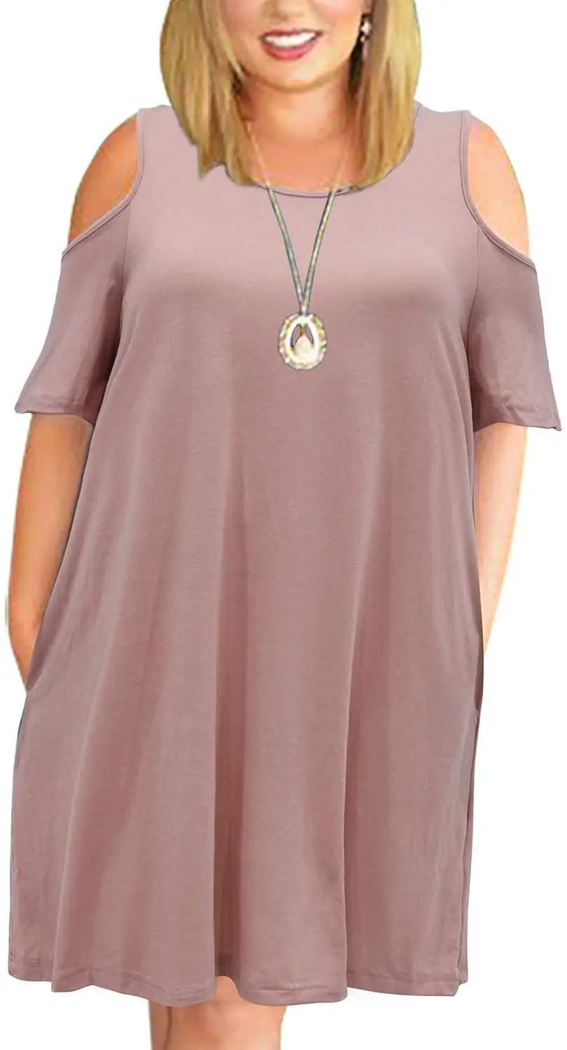 Women Floral Printed Dress Large Off-shoulder Summer Wear - Image 11