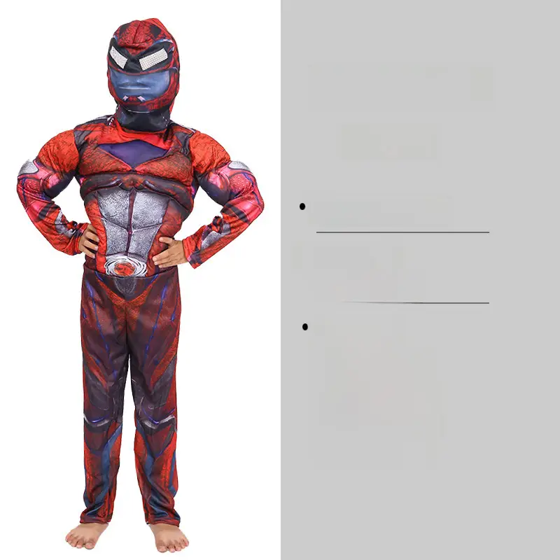 Cos Children's Clothes Captain America Hulk Steel Bat Spider The Flash Muscle Show Performance suit