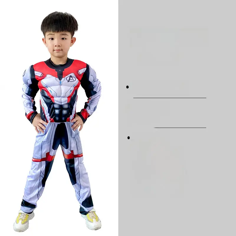 Cos Children's Clothes Captain America Hulk Steel Bat Spider The Flash Muscle Show Performance suit