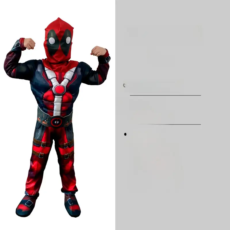 Cos Children's Clothes Captain America Hulk Steel Bat Spider The Flash Muscle Show Performance suit