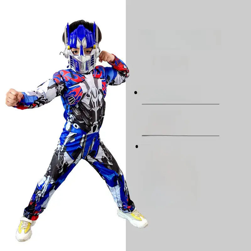 Cos Children's Clothes Captain America Hulk Steel Bat Spider The Flash Muscle Show Performance suit