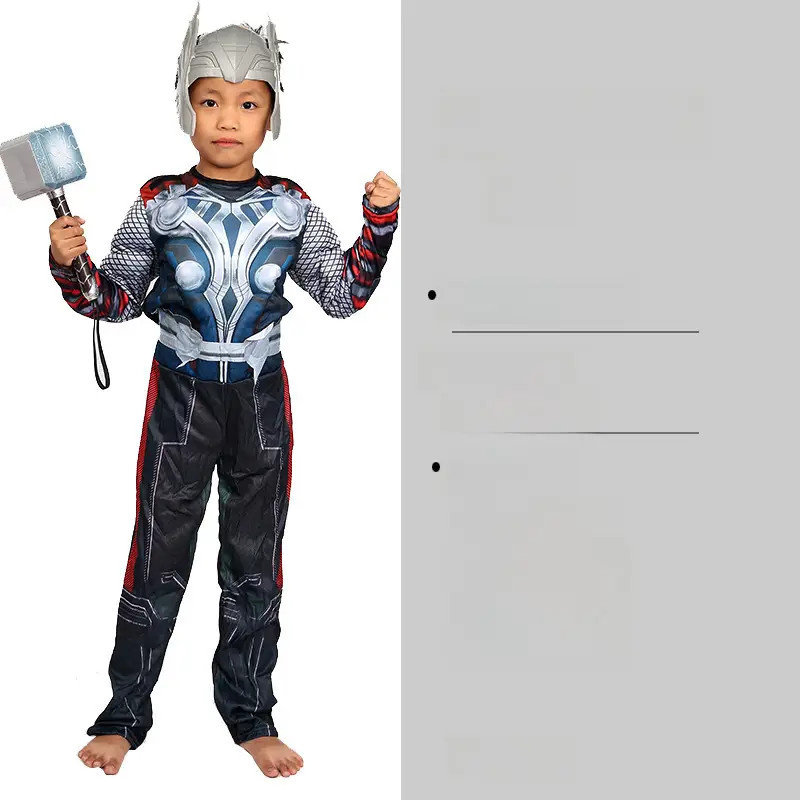 Cos Children's Clothes Captain America Hulk Steel Bat Spider The Flash Muscle Show Performance suit