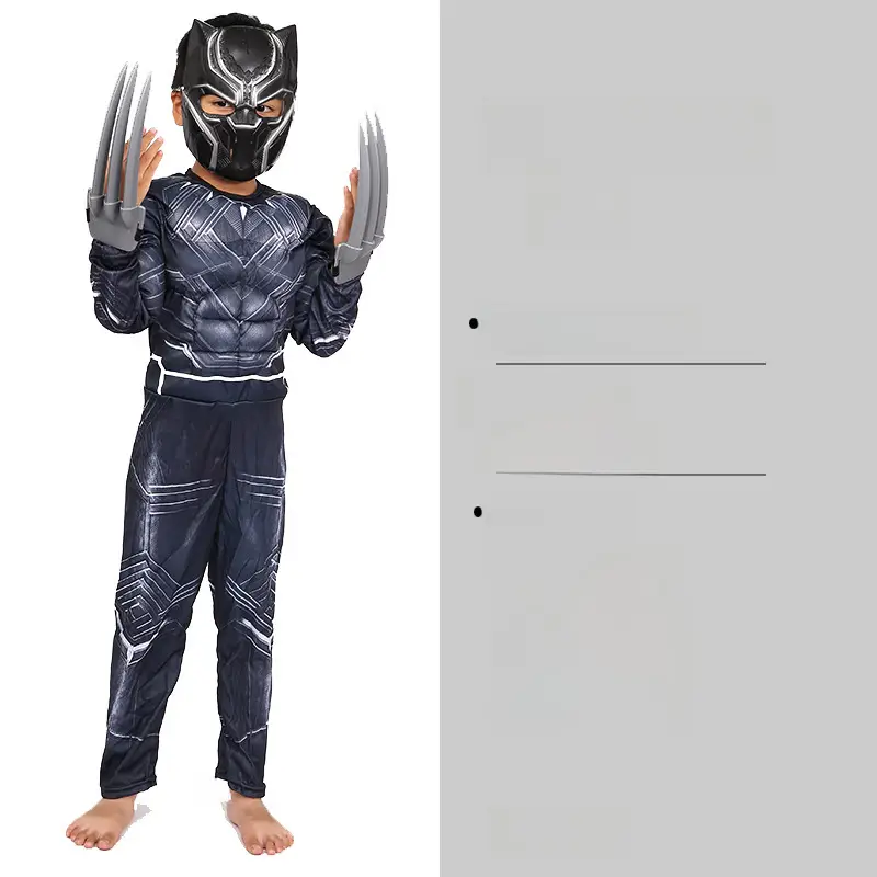 Cos Children's Clothes Captain America Hulk Steel Bat Spider The Flash Muscle Show Performance suit