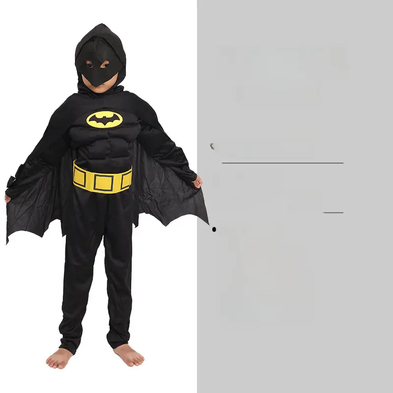Cos Children's Clothes Captain America Hulk Steel Bat Spider The Flash Muscle Show Performance suit
