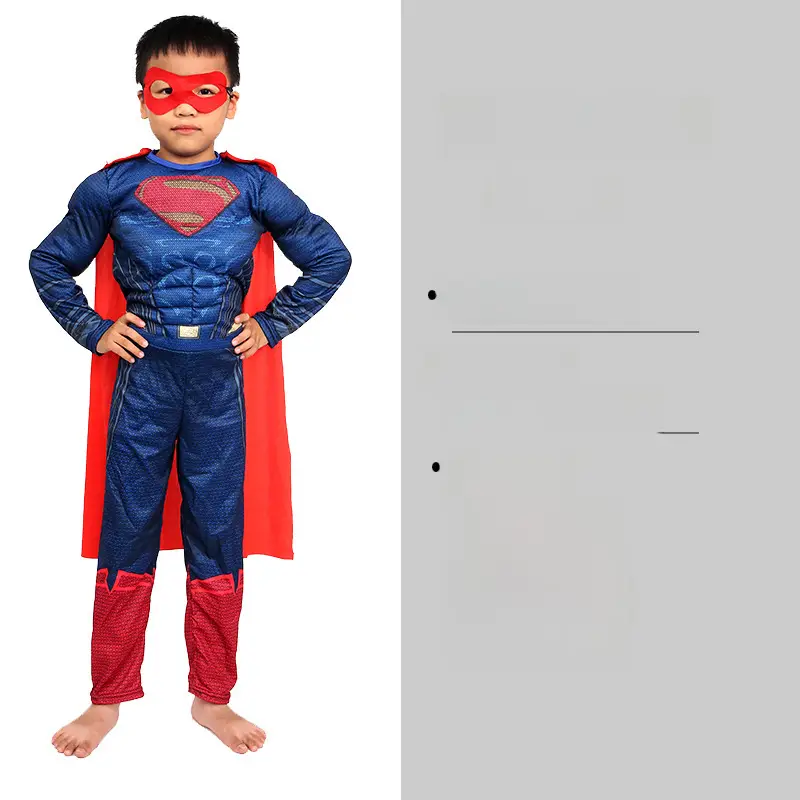 Cos Children's Clothes Captain America Hulk Steel Bat Spider The Flash Muscle Show Performance suit