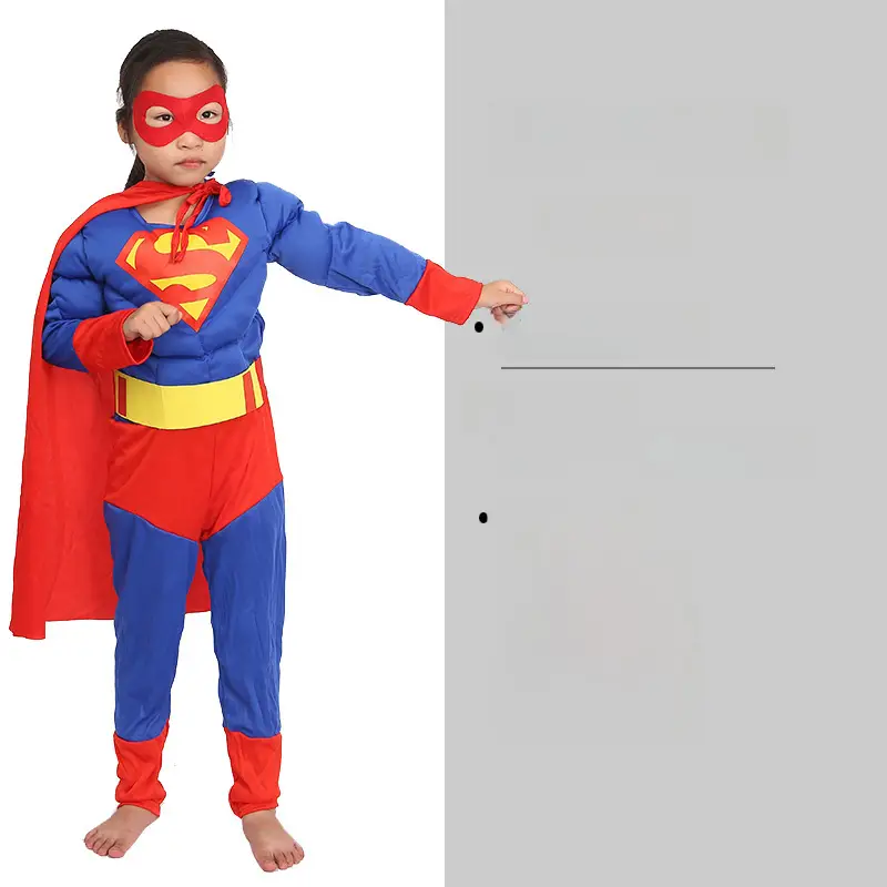 Cos Children's Clothes Captain America Hulk Steel Bat Spider The Flash Muscle Show Performance suit