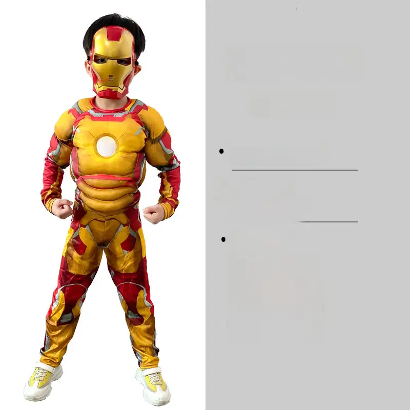 Cos Children's Clothes Captain America Hulk Steel Bat Spider The Flash Muscle Show Performance suit