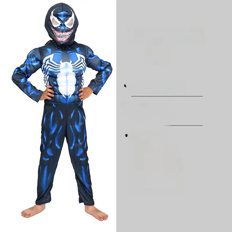 Cos Children's Clothes Captain America Hulk Steel Bat Spider The Flash Muscle Show Performance suit