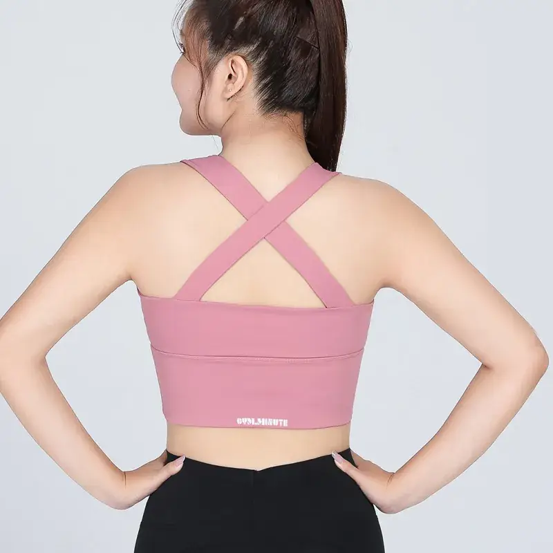 Extra Large Sports Bra Front Zipper Push Up Yoga Bra - Image 6