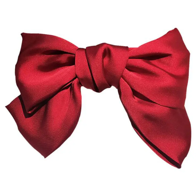White Korean Red Big Bow Hair Clip for Girls - Image 12