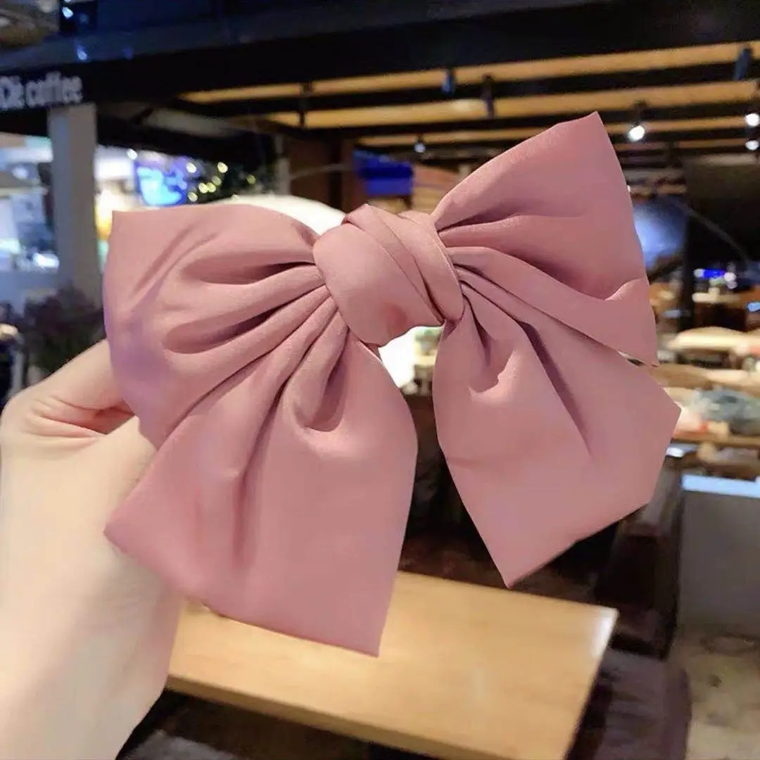 White Korean Red Big Bow Hair Clip for Girls - Image 4