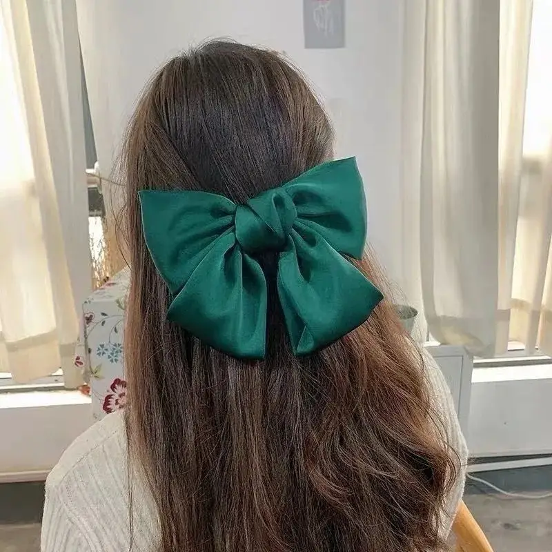 White Korean Red Big Bow Hair Clip for Girls - Image 6