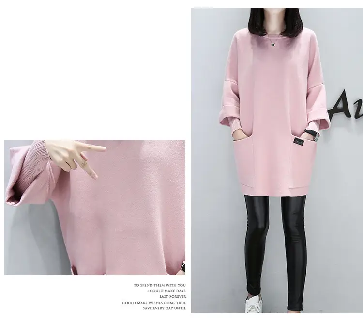 2025 Plus Size Pink Loose Patchwork Coat — feature 10