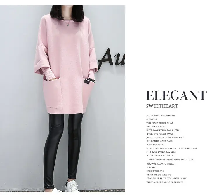 2025 Plus Size Pink Loose Patchwork Coat — feature 13
