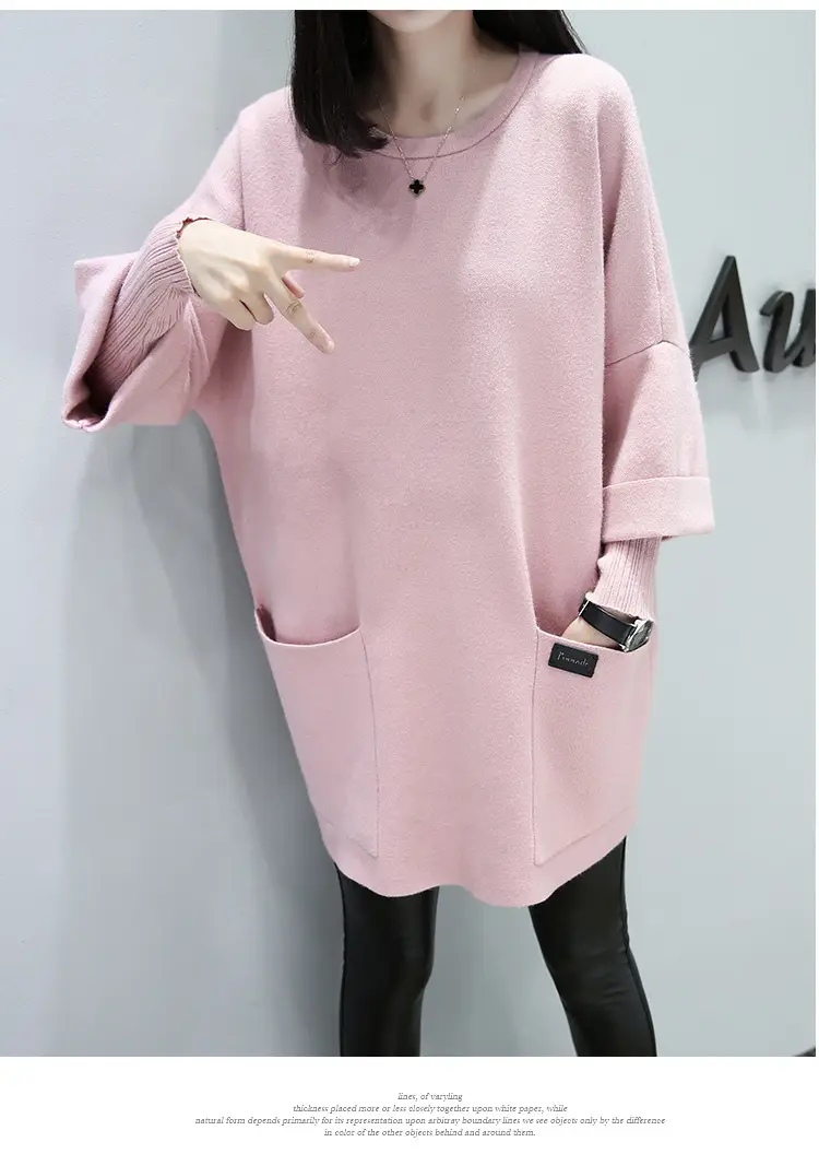 2025 Plus Size Pink Loose Patchwork Coat — feature 15