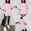 2025 Plus Size Pink Loose Patchwork Coat - Image 2