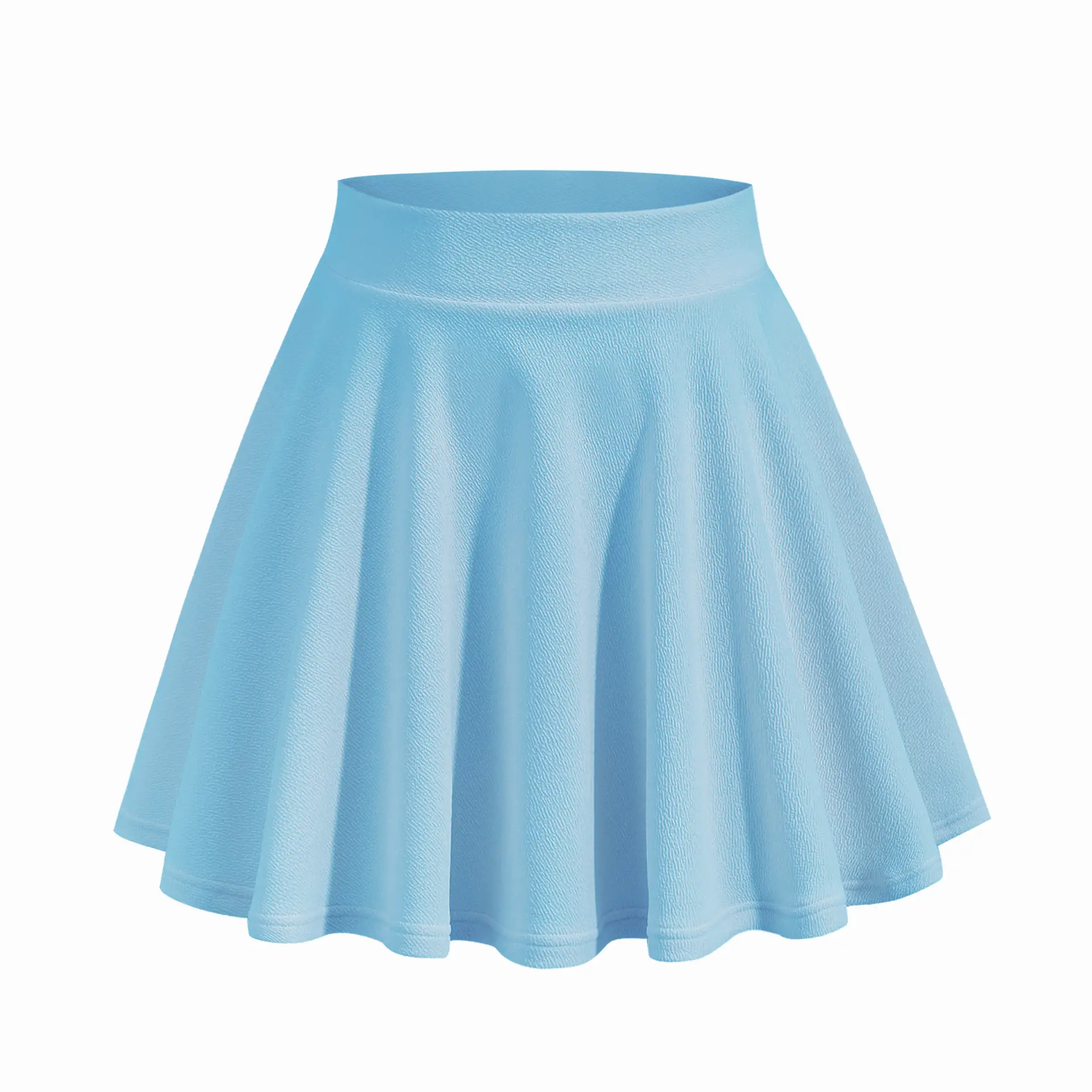 Explosions Skirt Green Plaid Mini Stretch Waist Casual - Image 3