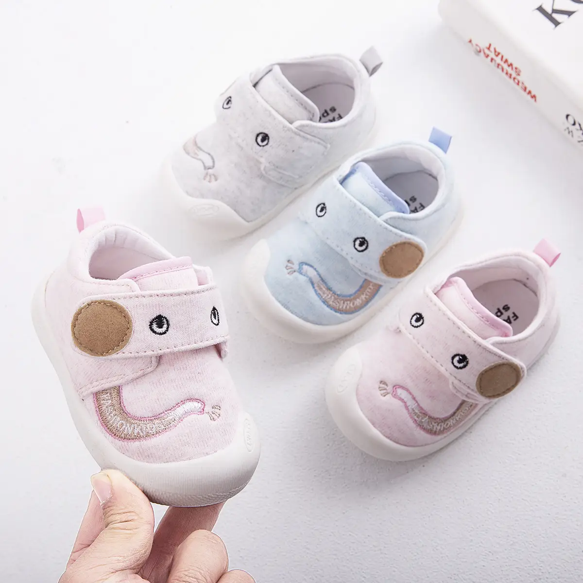 Pink Baby Shoes for Girls 0-1-2 Years Soft Soles Non-Slip