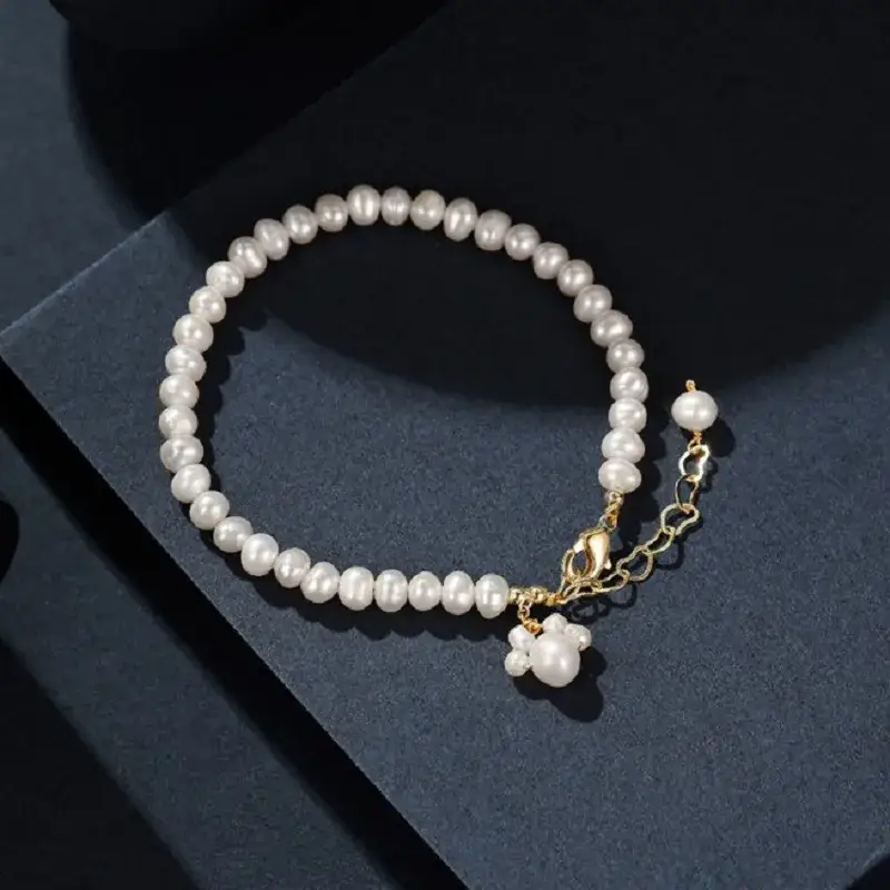 14K Gold Pearl Earrings for Women Round Face Elegant 2021 - Image 5