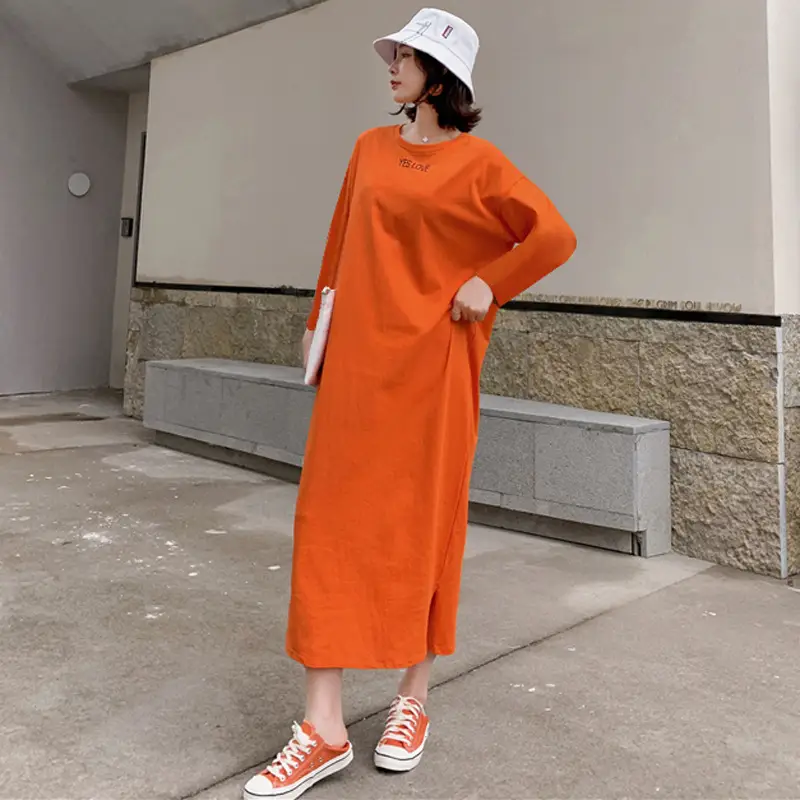 Black Long Sleeve Korean Maxi Dress Large Women