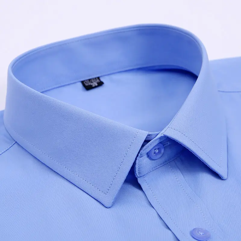 Men White Striped Long Sleeve Shirt Spring Summer Formal Wear - Image 21