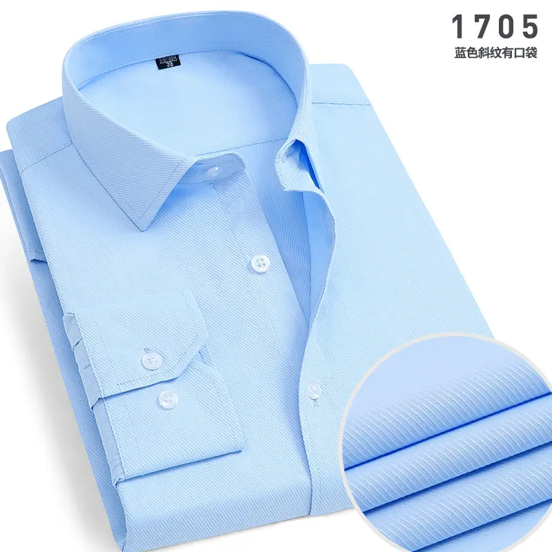 Men White Striped Long Sleeve Shirt Spring Summer Formal Wear - Image 3