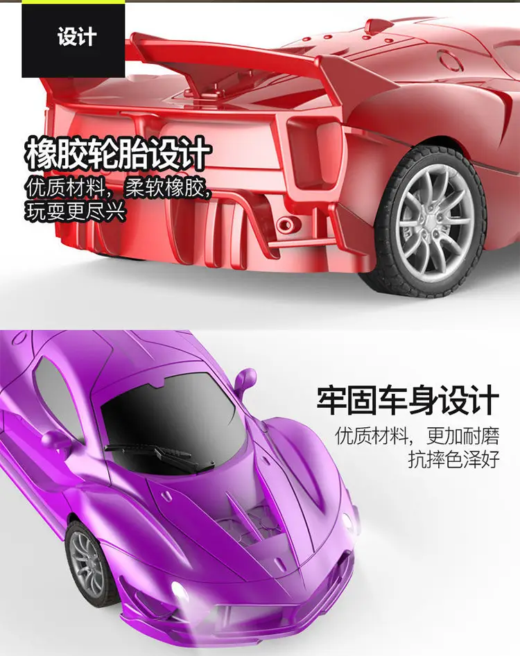 Cross-border four-way wireless remote control car toy charging hand-controlled drift racing car sports car model boy children's toy — feature 10