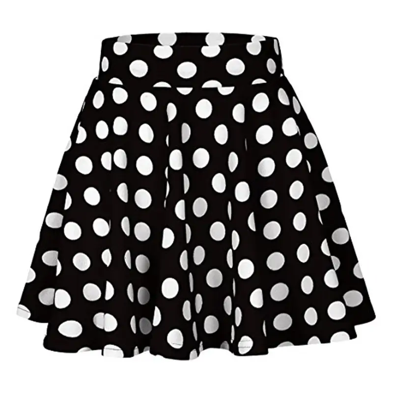 Red Polka Dot Swing Skirt Mini Large - Image 10