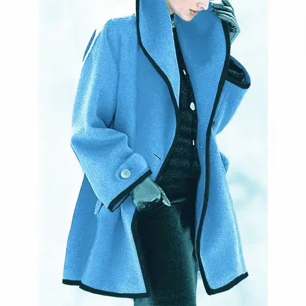 Grey Woolen Cross-Border Women's Coat Winter - Image 6